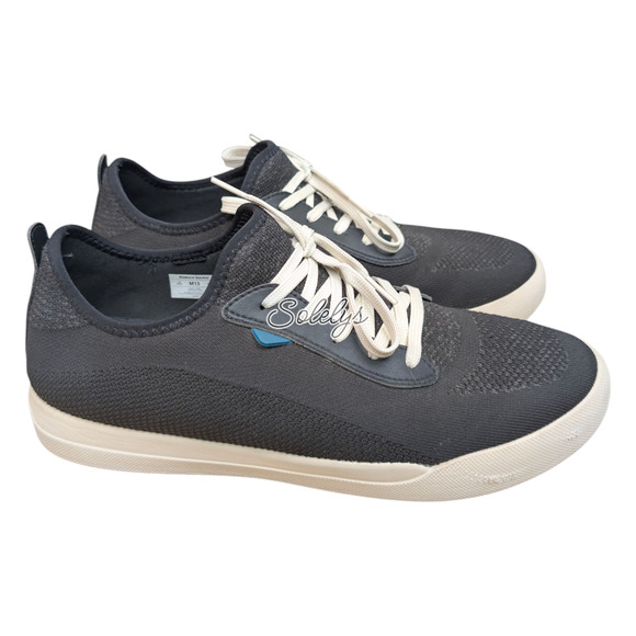 Vessi Weekend Mens 13 Asphalt Black Off White Waterproof Knit Dyma-Tex Sneaker - Picture 1 of 12